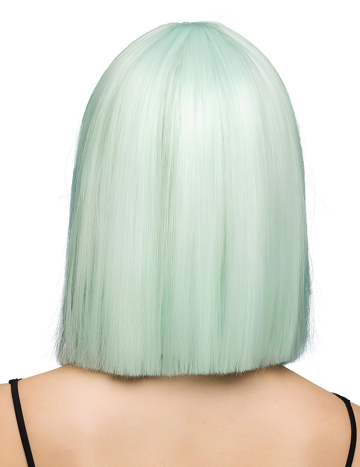 Perruque coiffable carrée menthe pastel luxe adulte
