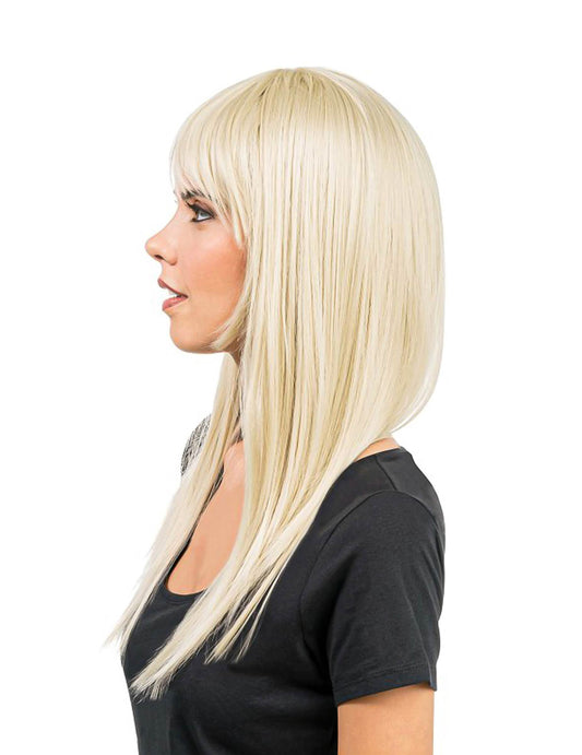 dolga blond luksuzna ženska lasulja, ki jo je mogoče oblikovati