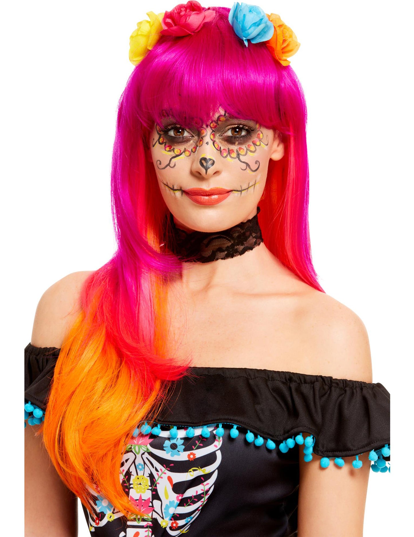 Los Muertos Pink in Adult Orange Diagram