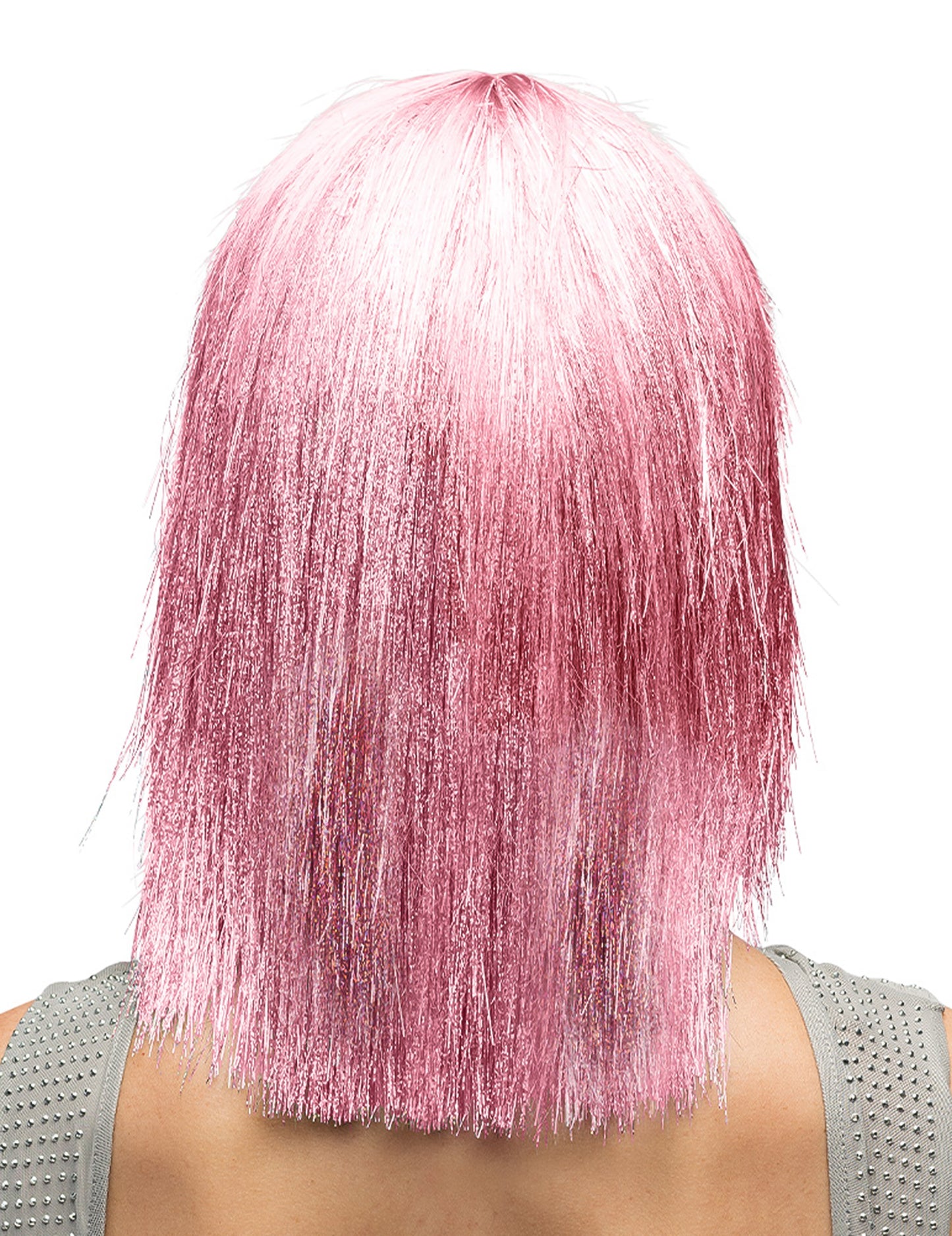 Perruque irisée rose femme