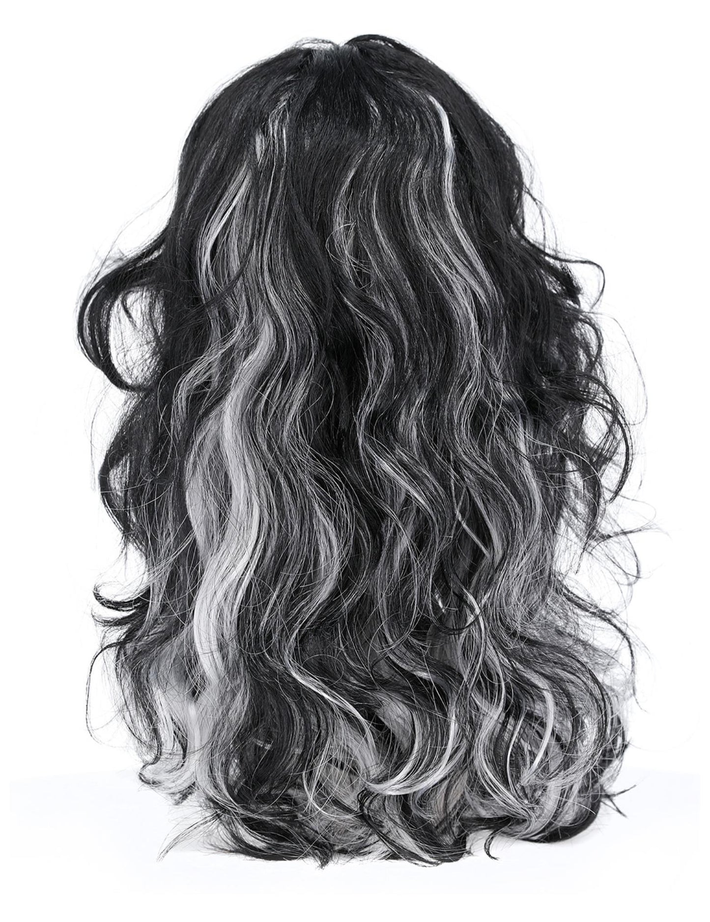 Črna lasulja z ženskimi belimi stenami