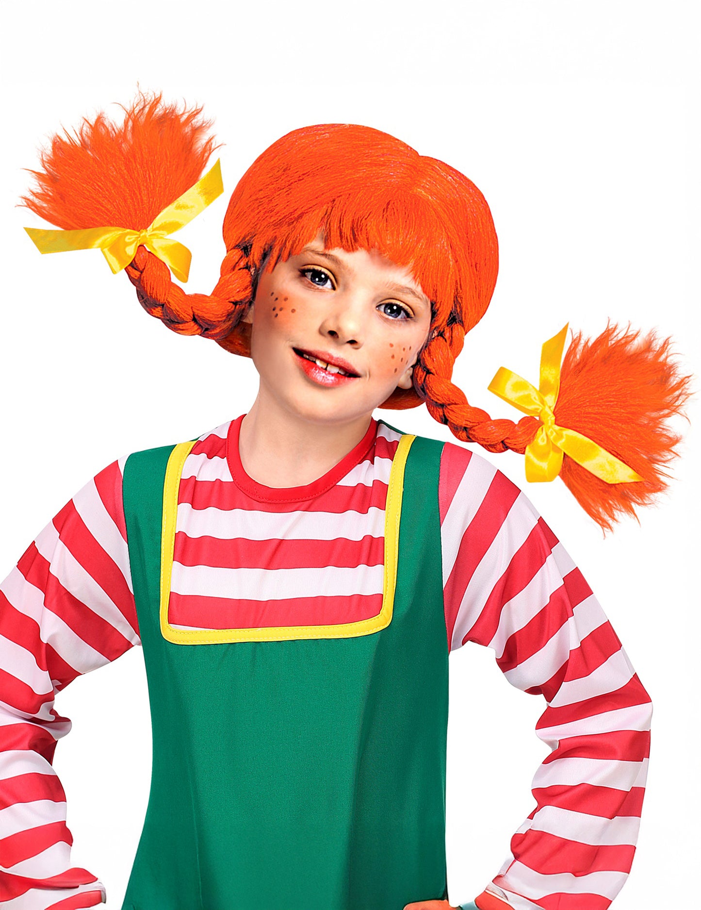 Deklica rdeče pletenice