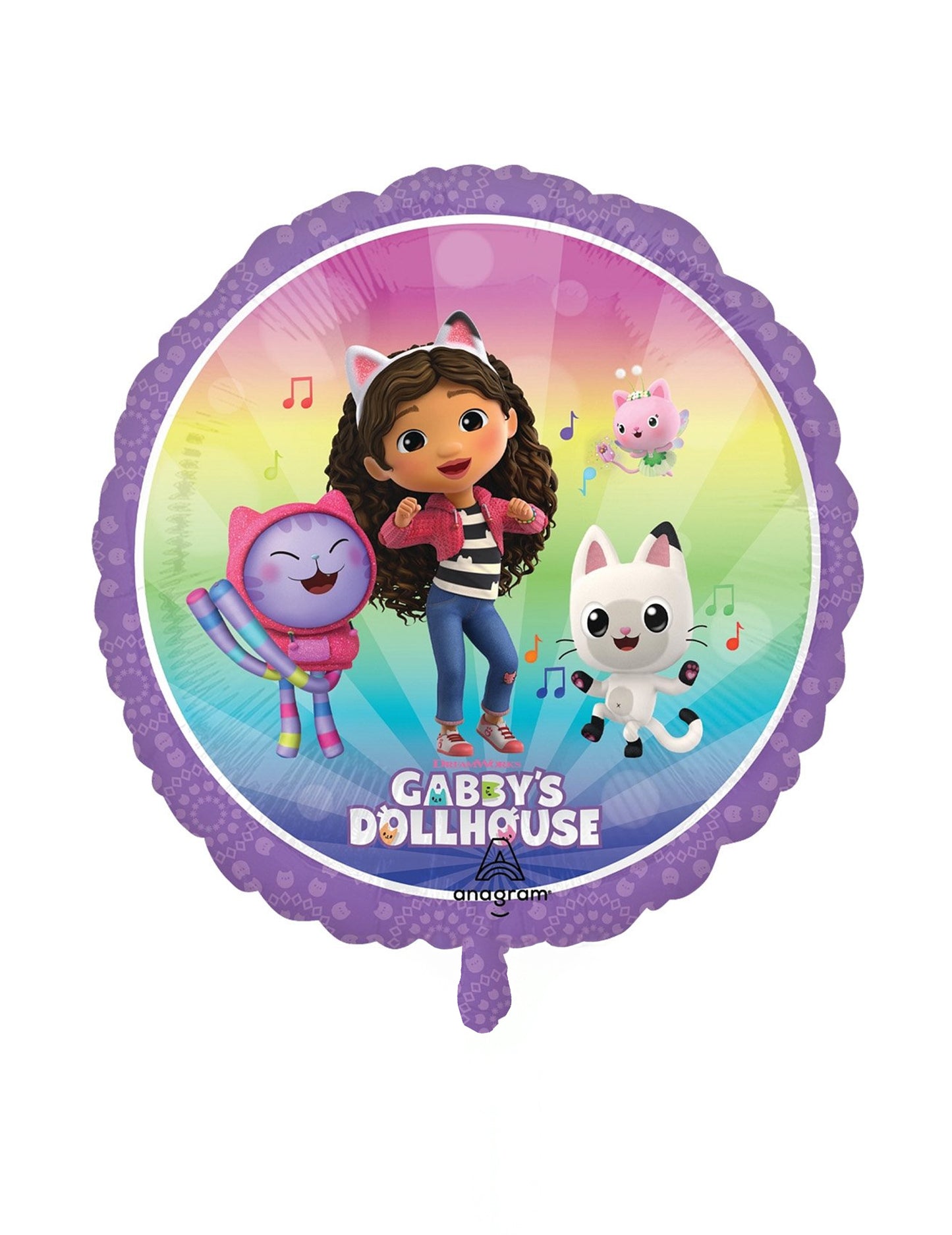 Majhen aluminijast balon Gabby in čarobna hiša 22 cm