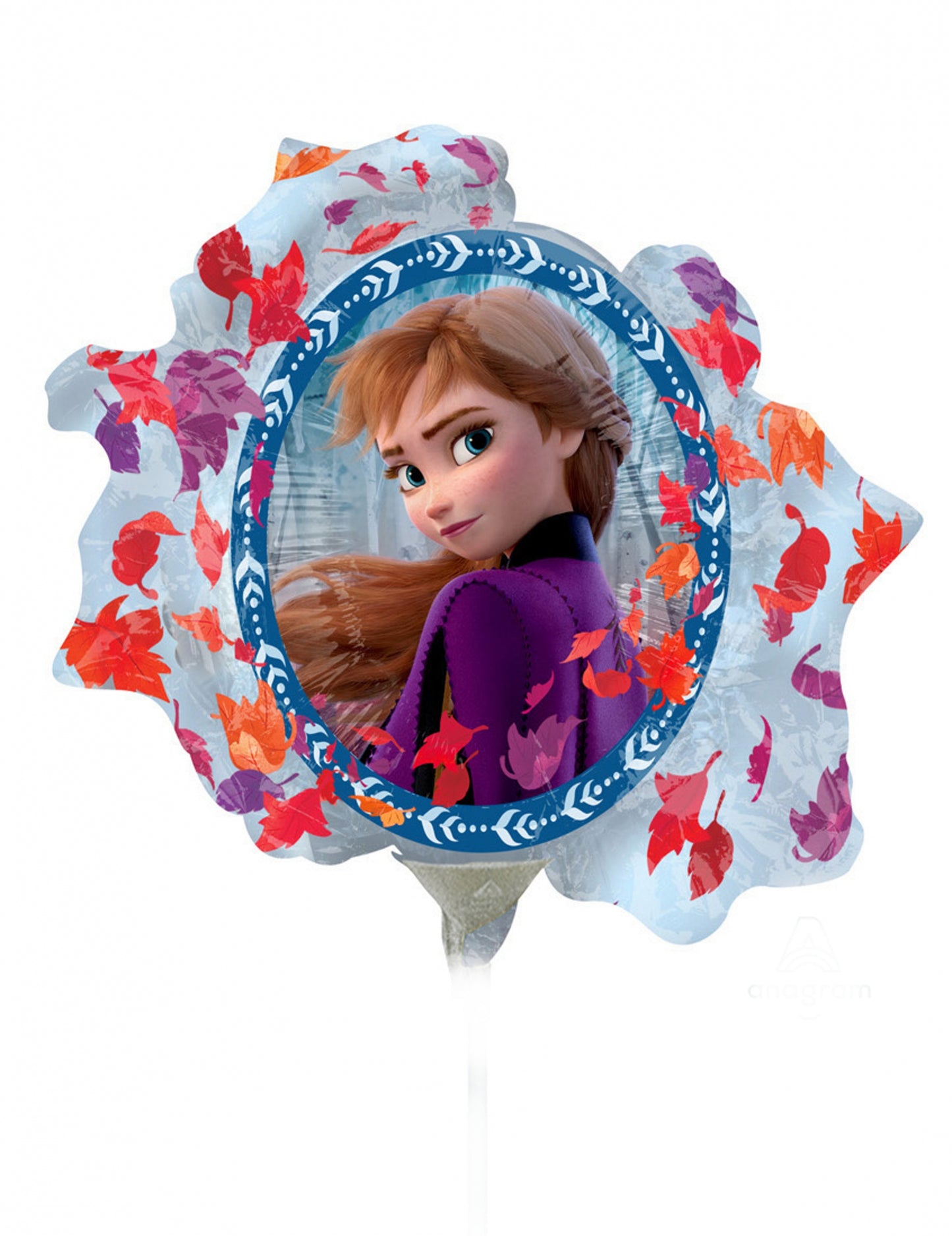Face avec Anna du ballon aluminium Elsa et Anna La Reine des Neiges 2