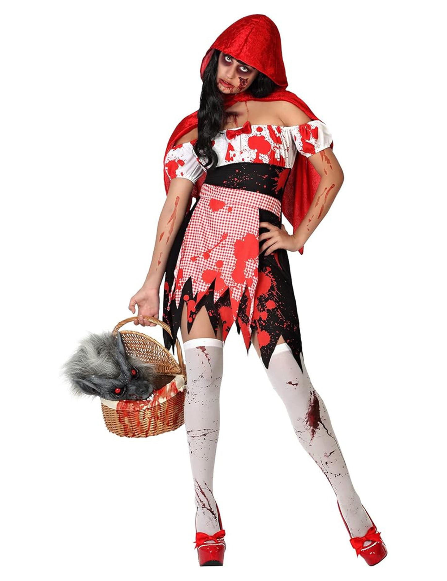 Mala rdeča chaperon zombi ženska