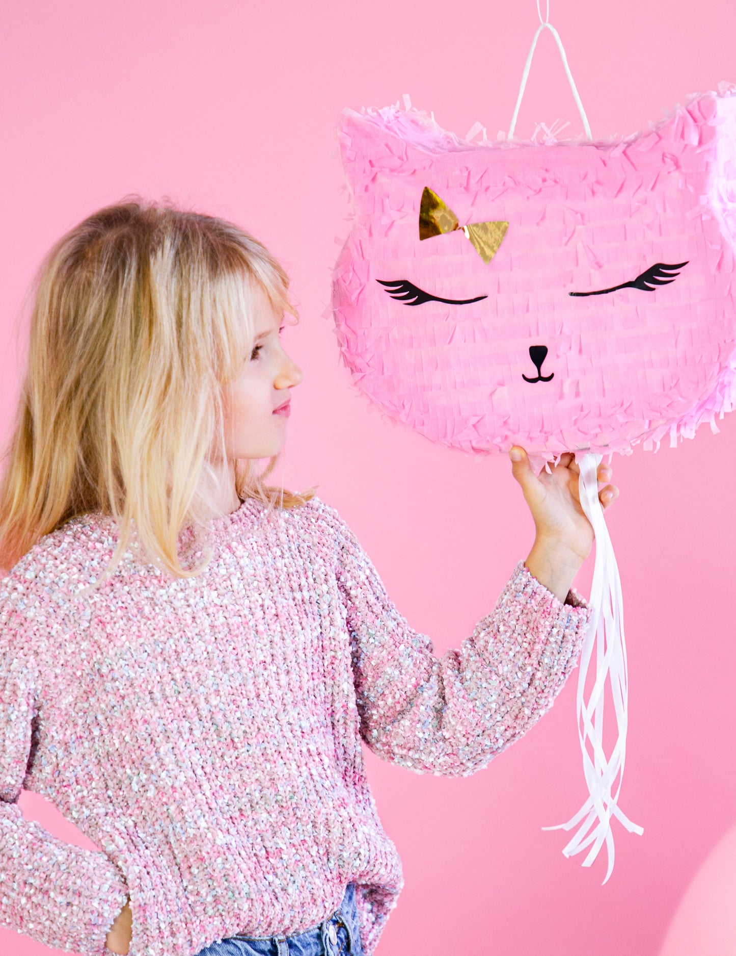 Pink chat piñata 37 x 27 cm