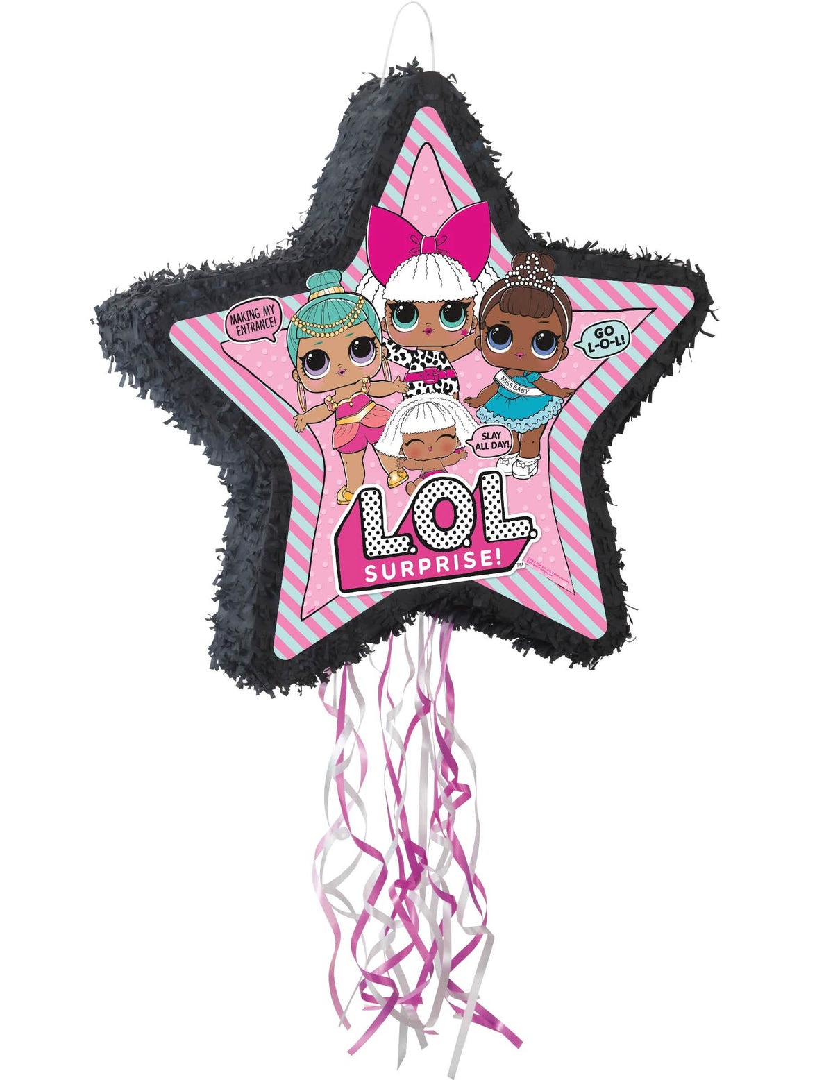 Piñata LOL Surprise™ za otrok v obliki črne in roza zvezde