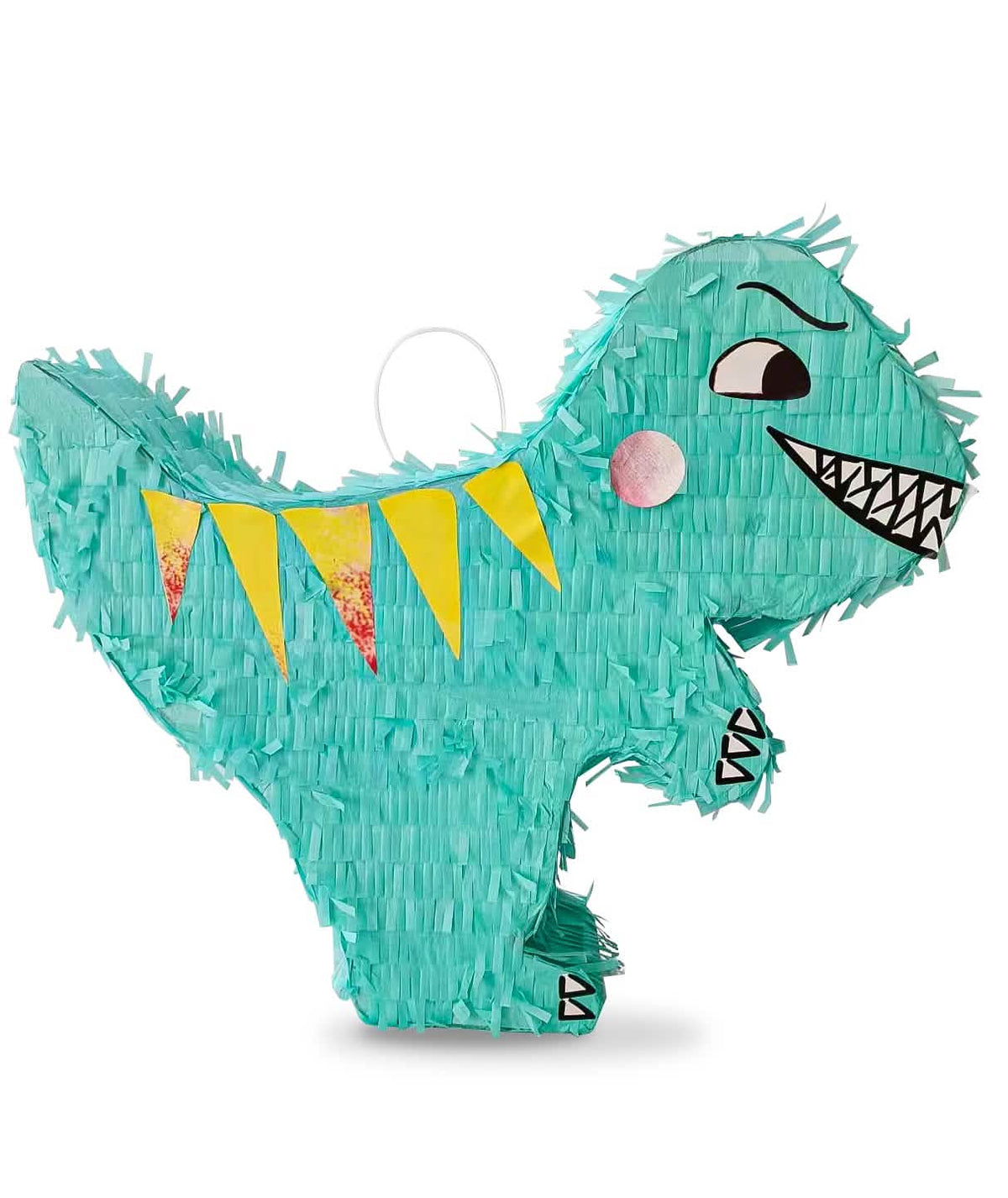Piñata T-rex za otrok turkizna z rumena grivo