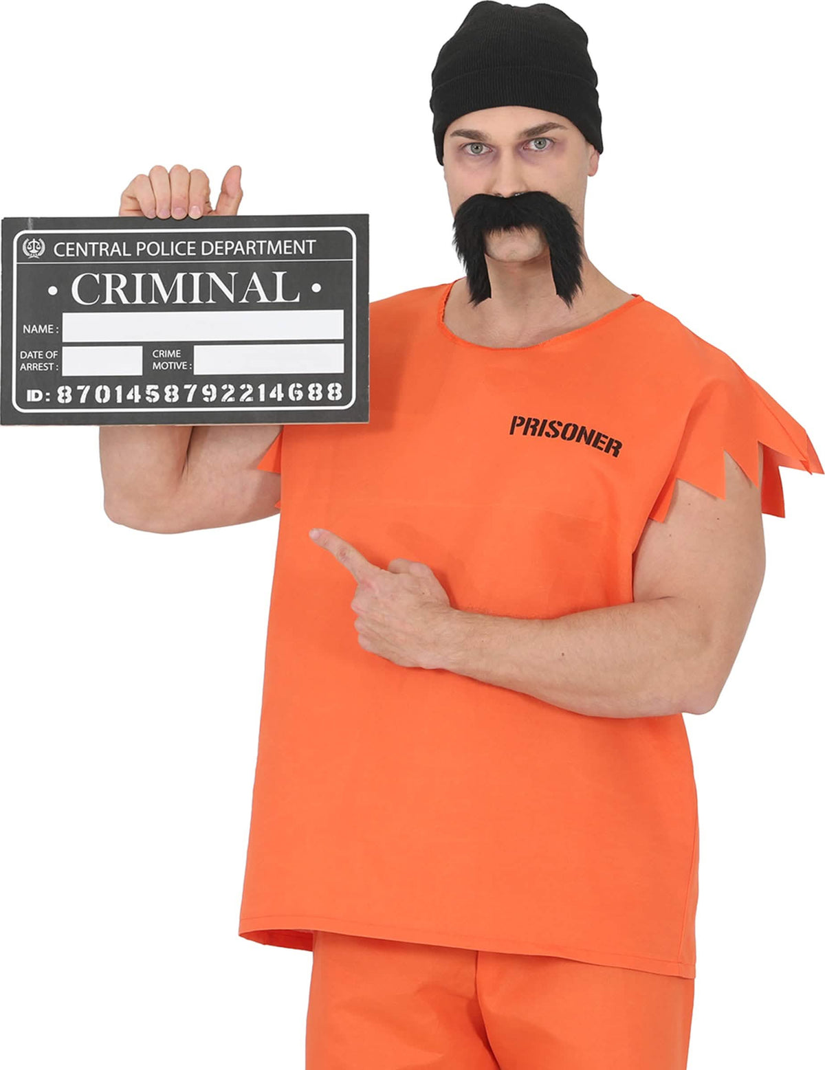 Mise en situation portée de la plaque d'identité prisonnier