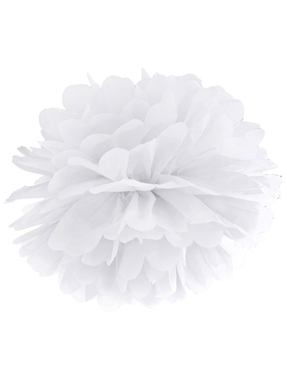 Bela knjiga viseča pompom 35 cm