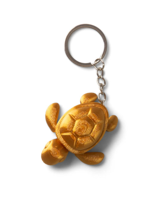 Figurine de tortue dorée du porte-clés petits animaux colorés et articulés