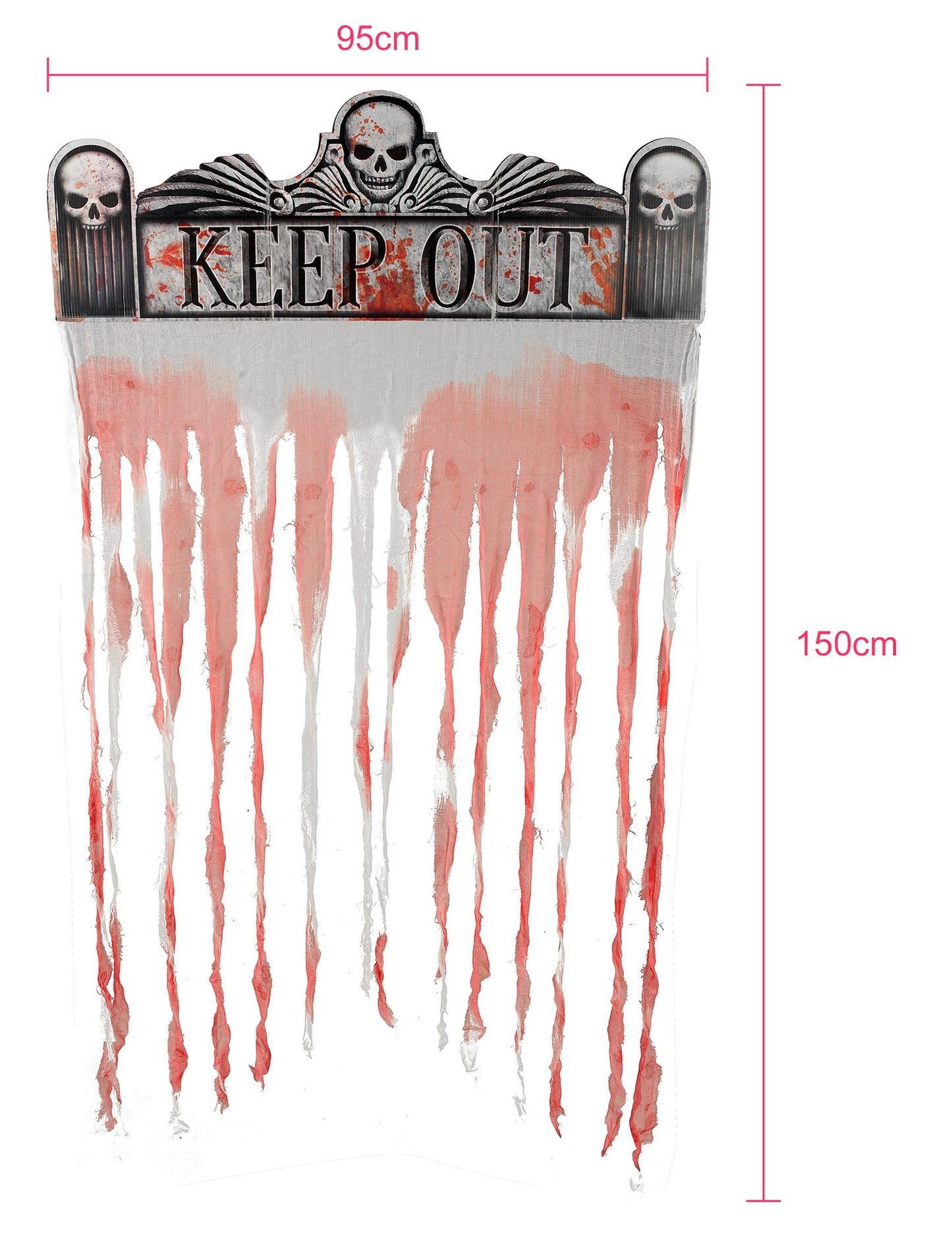 Zavesa vrat za noč čarovnic 150 x 95 cm