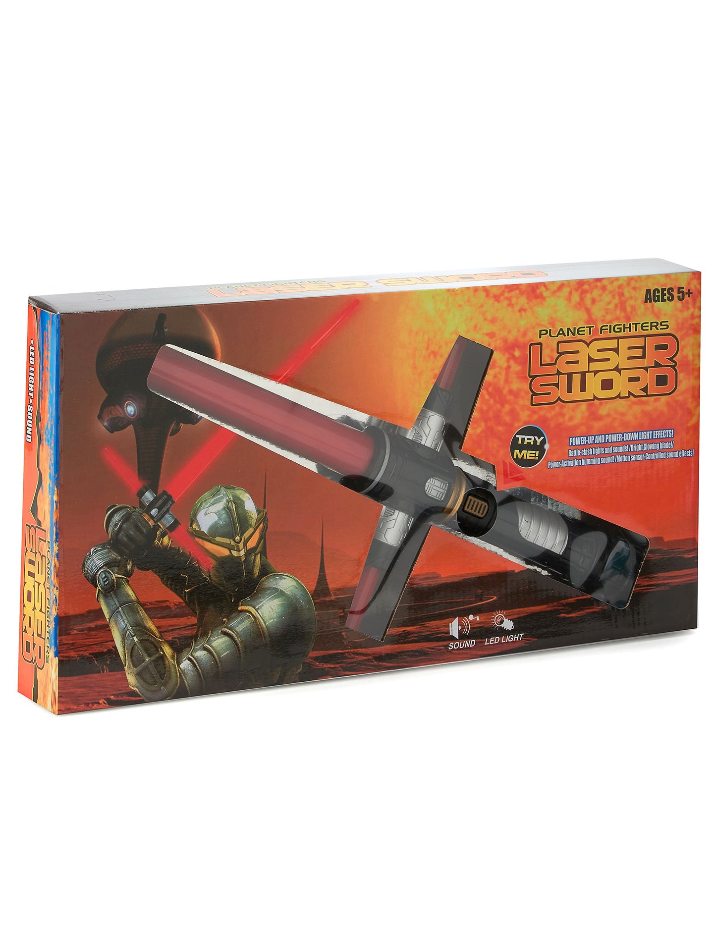 Svetlobni in zvočni sabrij v plastiki 81 cm