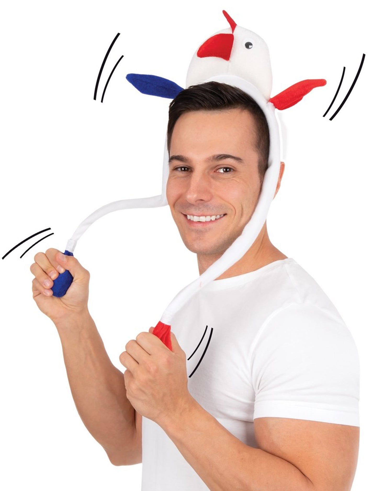 Coq Headband z mobilnimi krili za odrasle