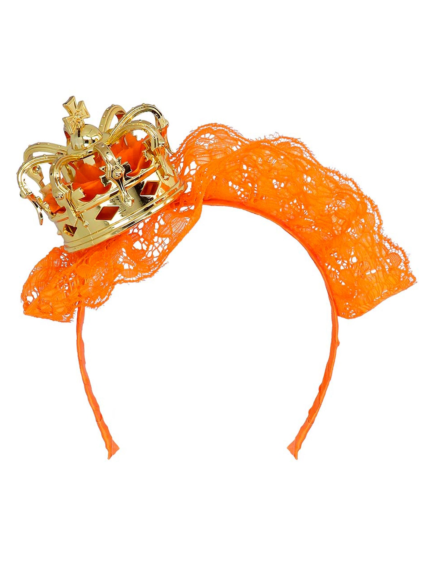 Serre-tête mini couronne orange adulte