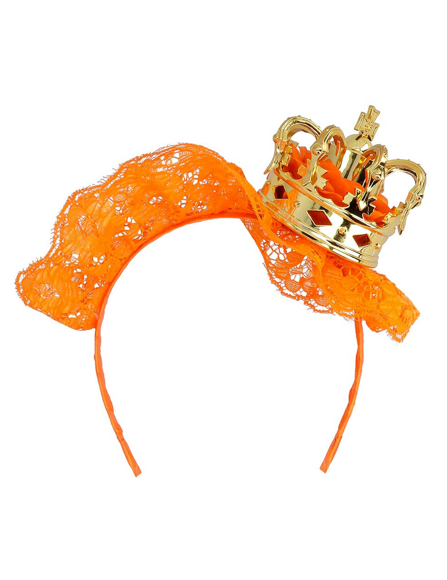 Serre-tête mini couronne orange adulte