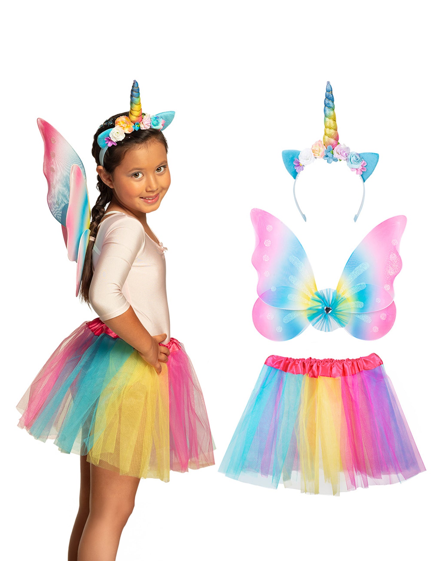 Set accessoires licorne multicolore fille