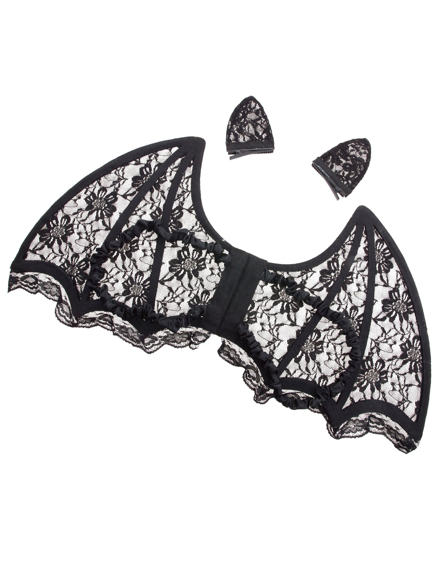 Nastavite krila in črne čipkaste netopirje