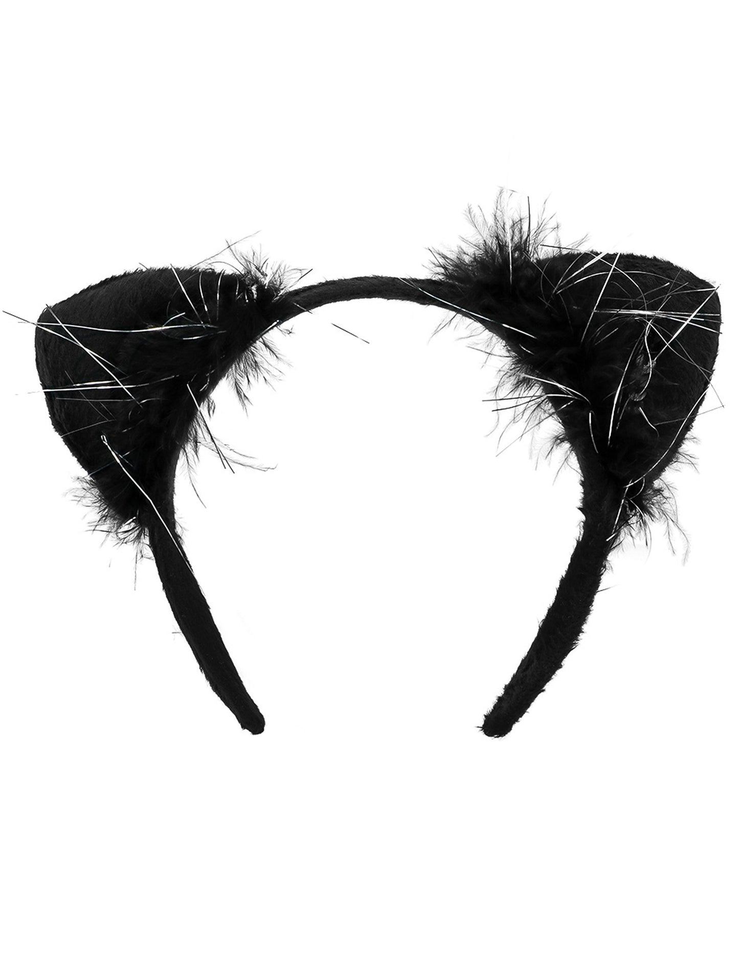 Povečan posnetek ušesnega traku kompleta mačka za odrasle