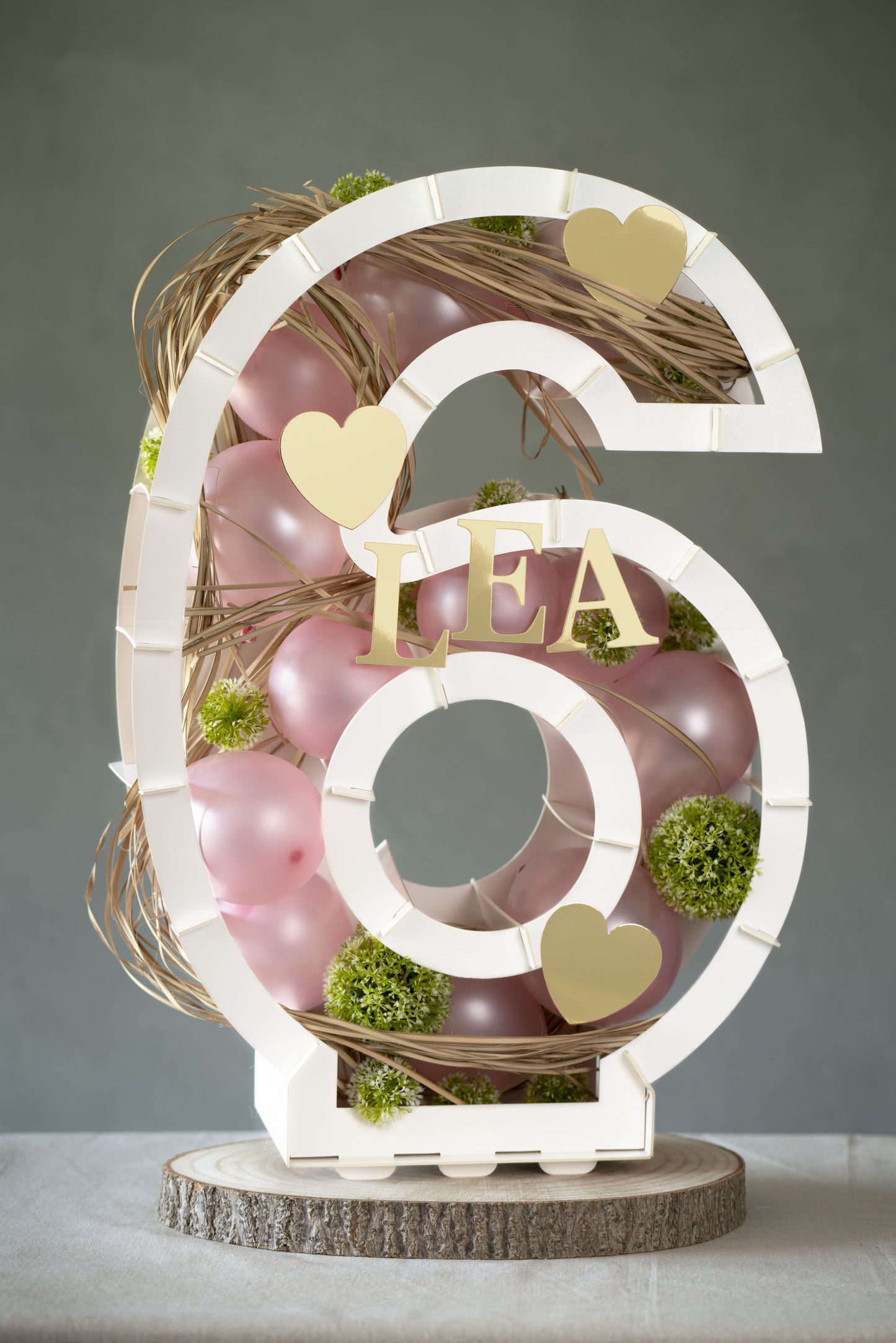 Bela struktura figur za 64 cm balone