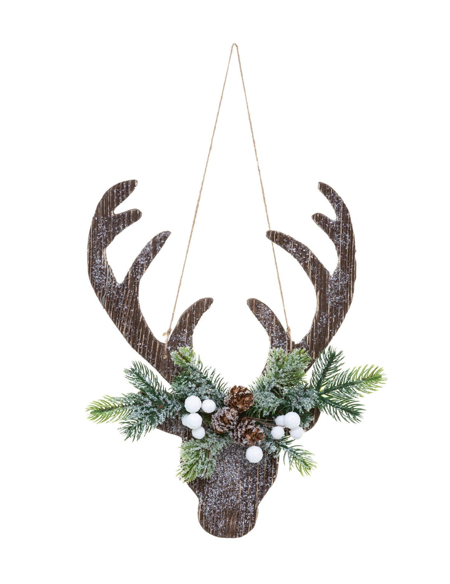Vzmetenje v obliki glave severnega jelena 34 cm Božični les
