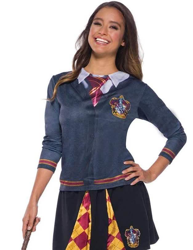 majice Gryffondor Harry Potter™ za ženska sive z motivom kravate in grbom