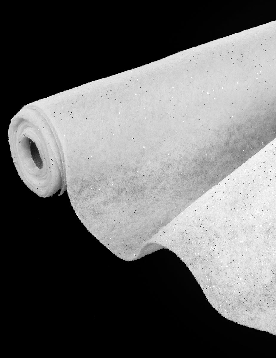 Božična snežna podloga 3m x 30 cm bele bleščice