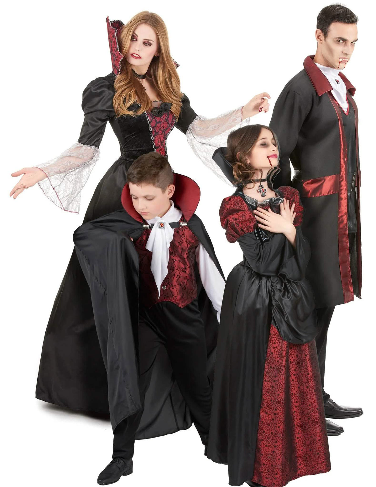 Družinski kostum baročnih vampirjev za noč čarovnic