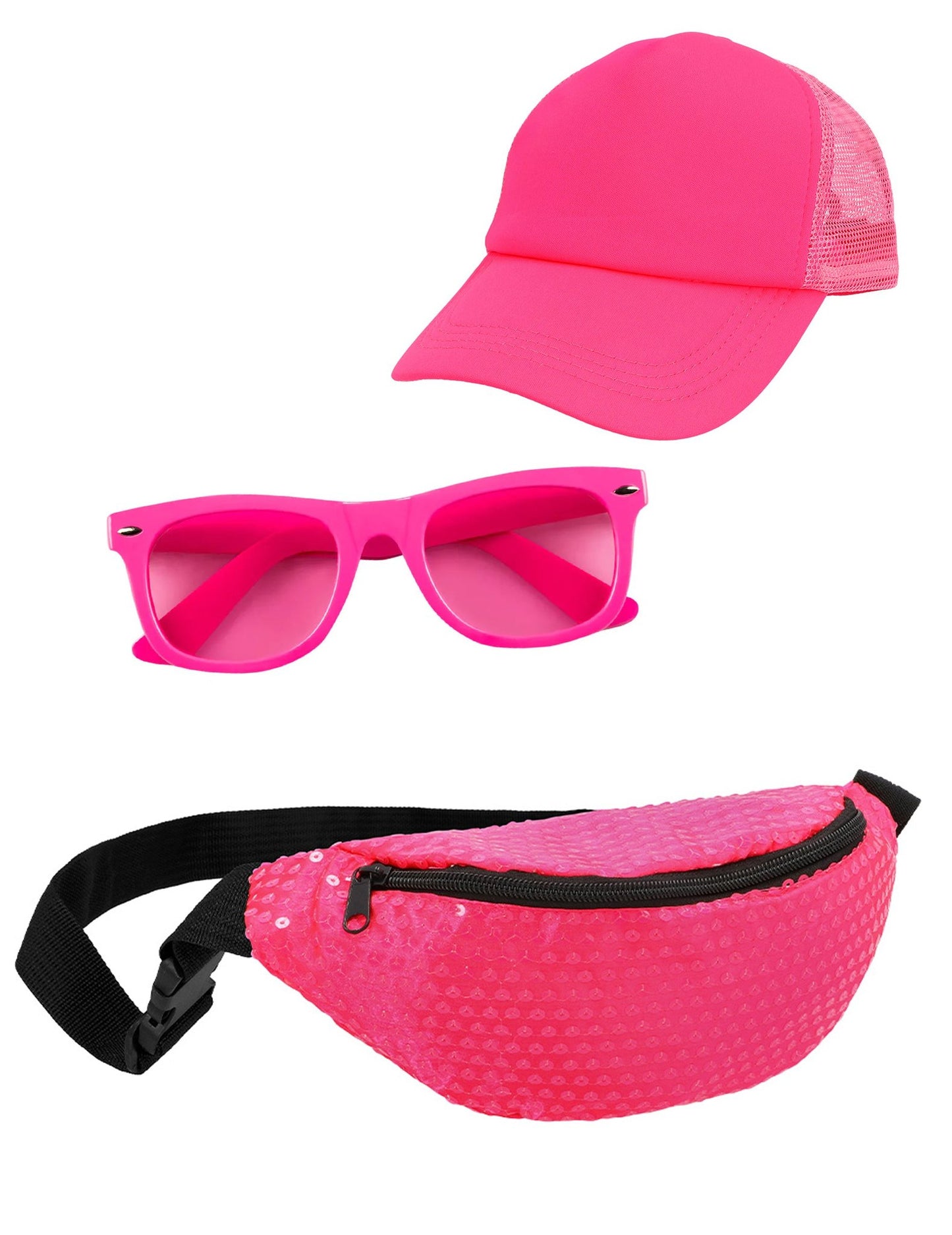 Kit accessoires rose fluo