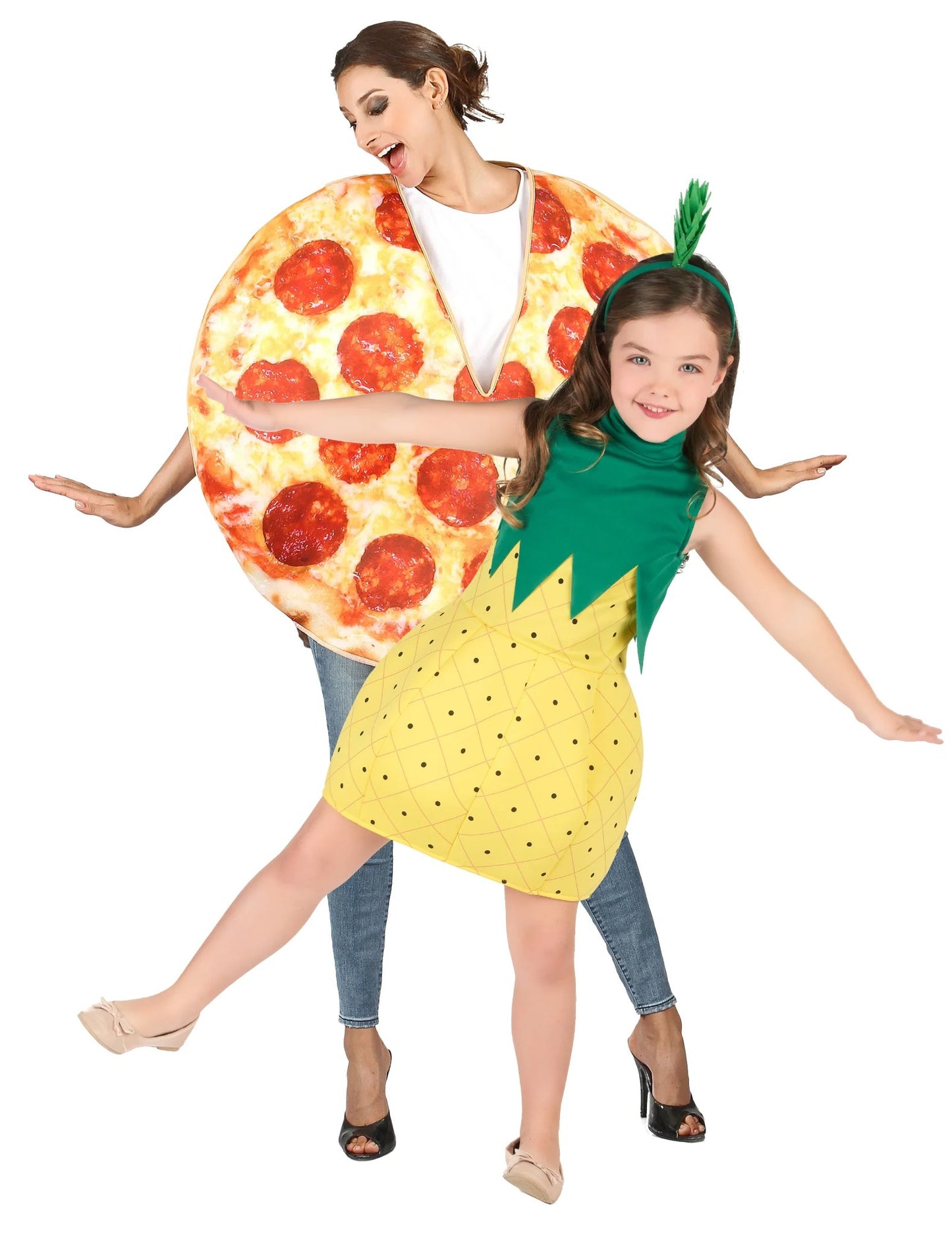 Par kostum pica in ananas za starša in otroka