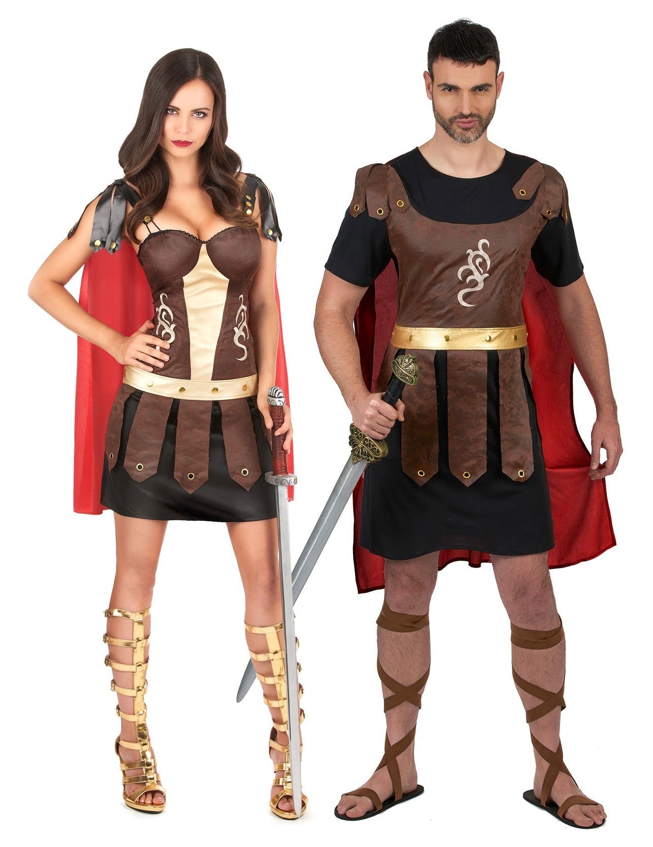 Pustna kostuma za odrasla rimska gladiatorja v paru