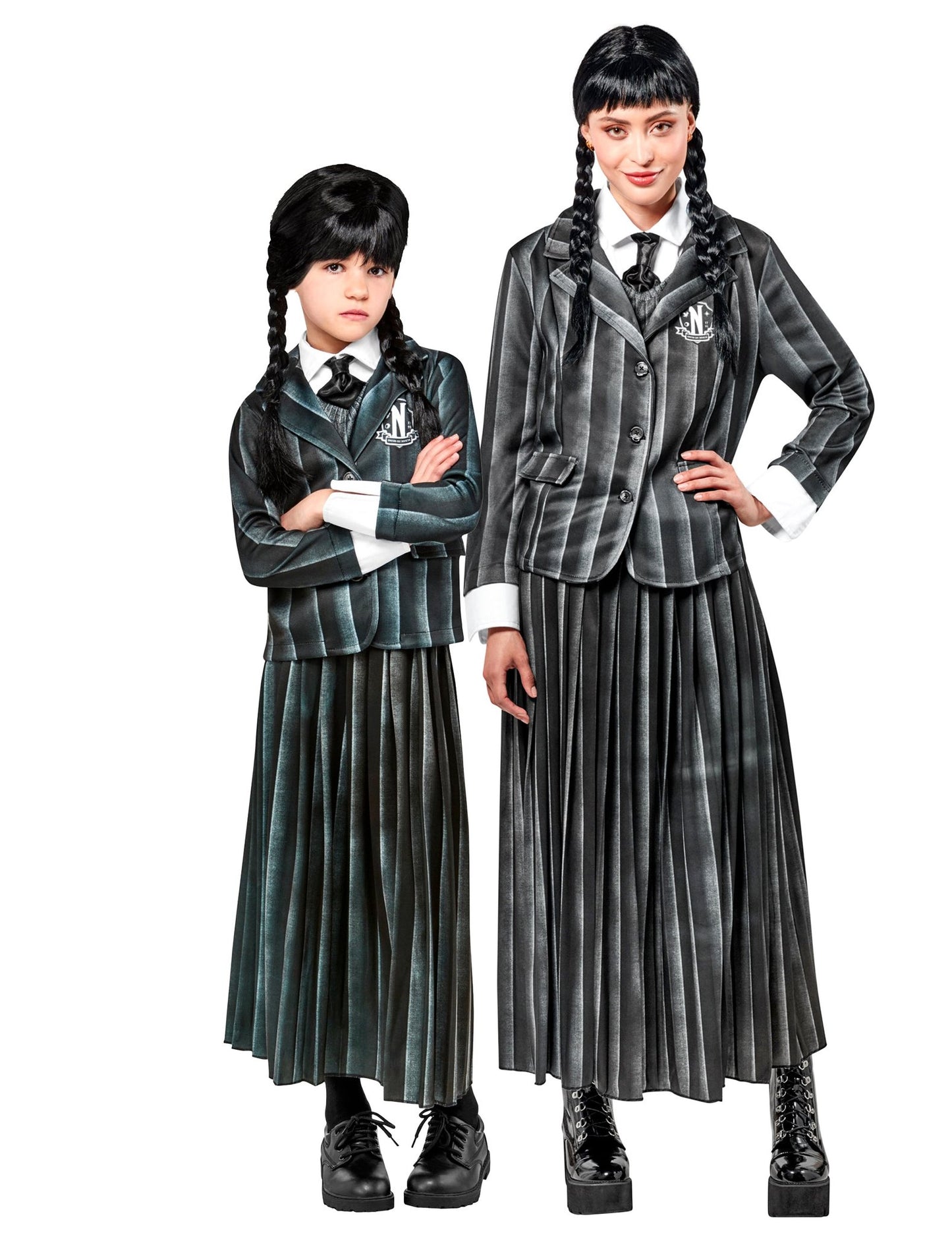 Pustna preobleka šolske uniforme za par Wednesday Addams™ za otroke in odrasle
