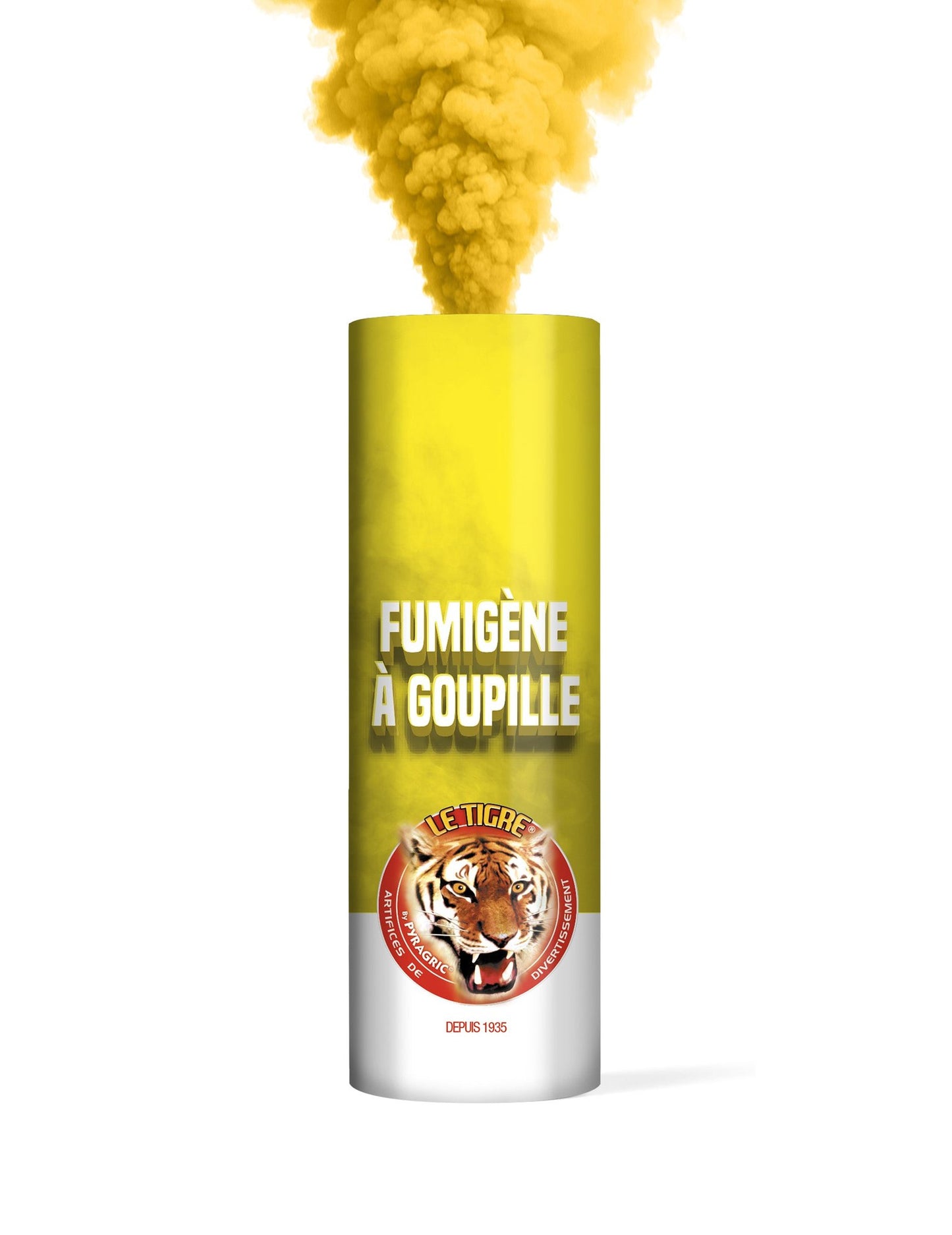 3 Fumigènes à goupille supporter noir jaune rouge 1 min