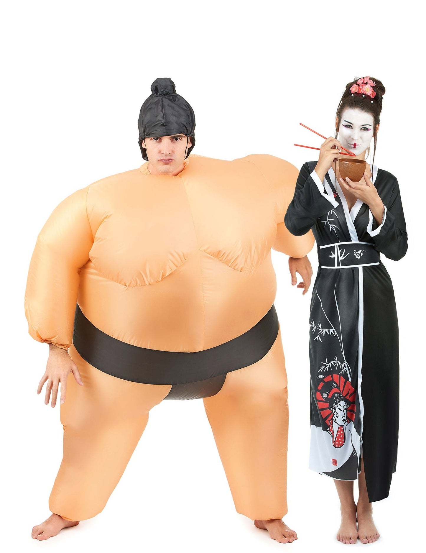 Par kostumov sumo in gejša
