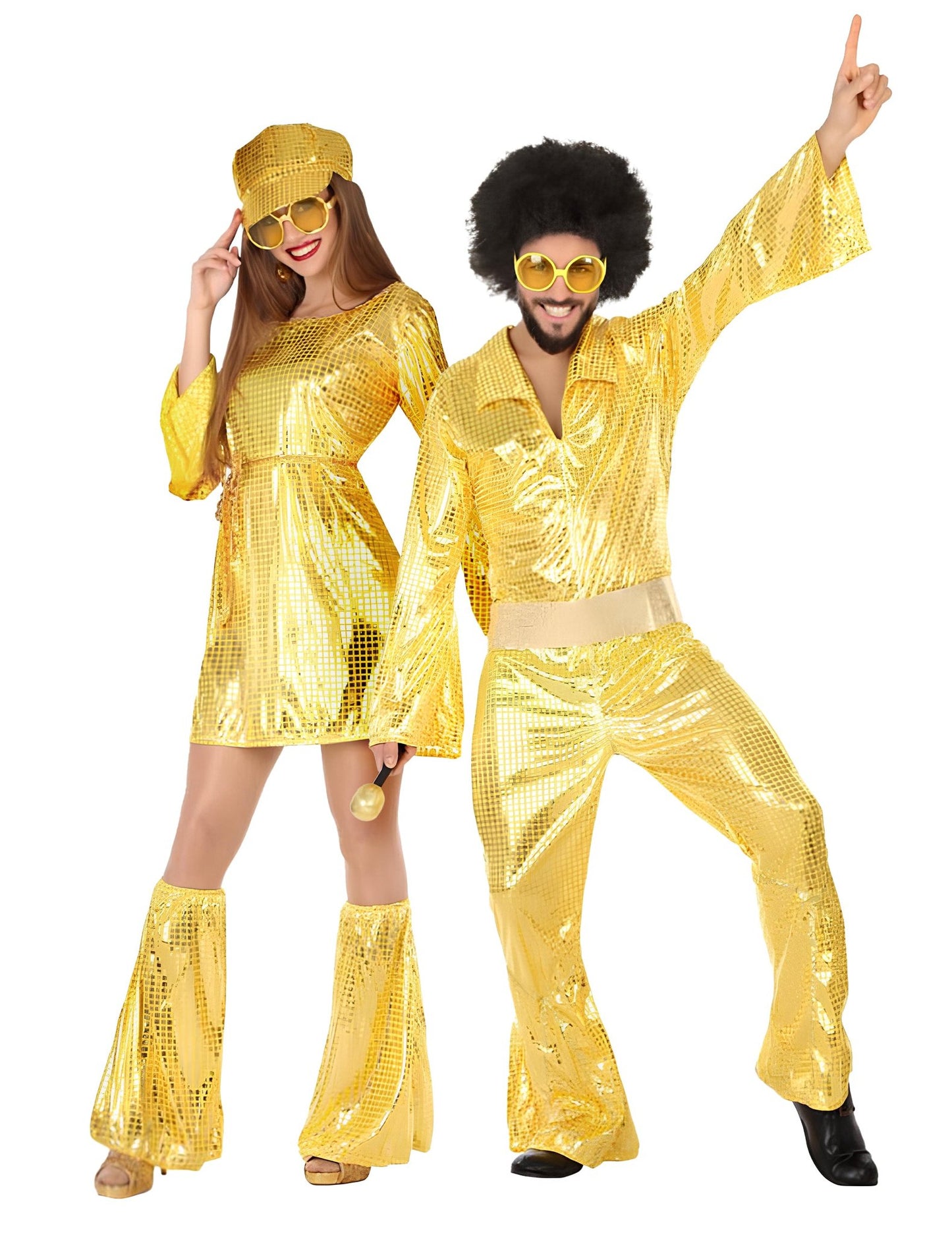 Zlata disco kostum za par