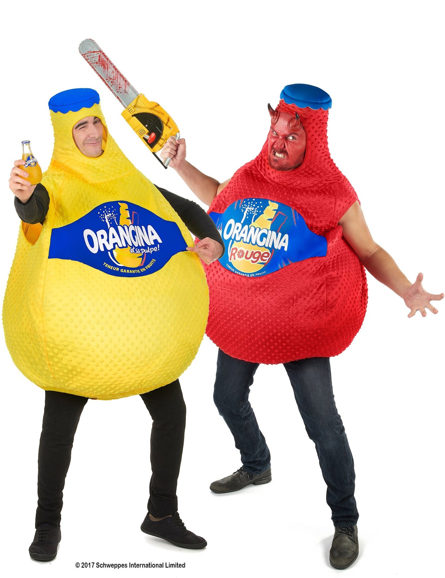 Par kostum steklenic Orangina™ za odrasle