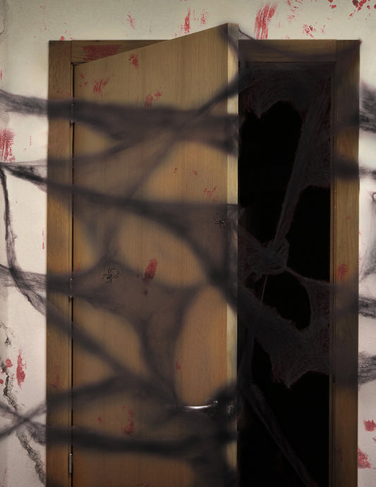 Črna pajčevina s pajki 20 g Halloween