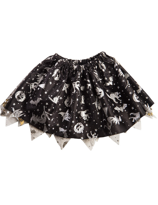 Vue de face du tutu Halloween pour fille