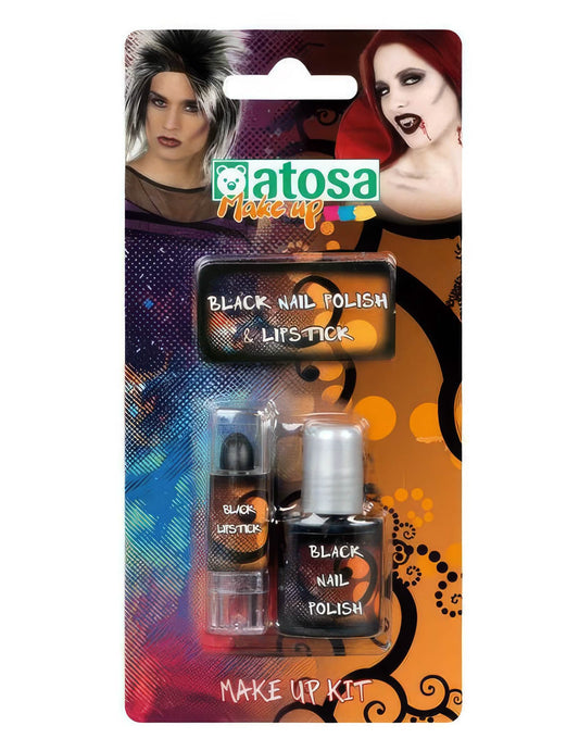 Lak in šminka črna odrasla noč čarovnic