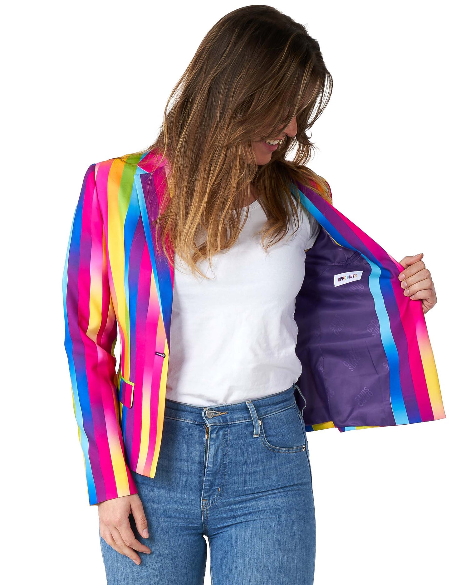 Veste blazer arc-en-ciel Suitmeister femme