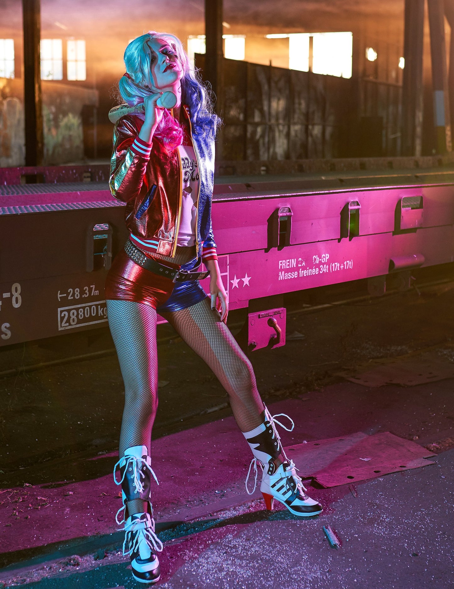 Integrirana jakna in majica Harley Quinn Suicide Woman