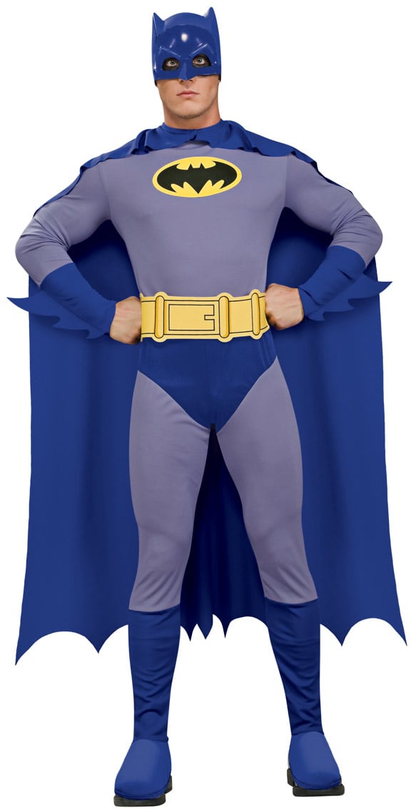 Déguisement Batman™ classique pour homme bleu et gris avec ceinture jaune