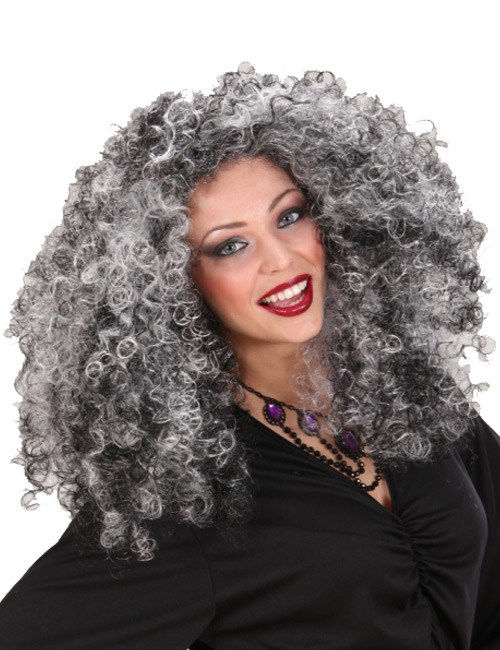 Črno -siva čarovniška lasulja