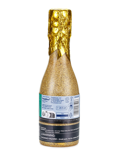 Konfeti top za šampanjec iz zlate metalizirane papirja 20,5 cm 