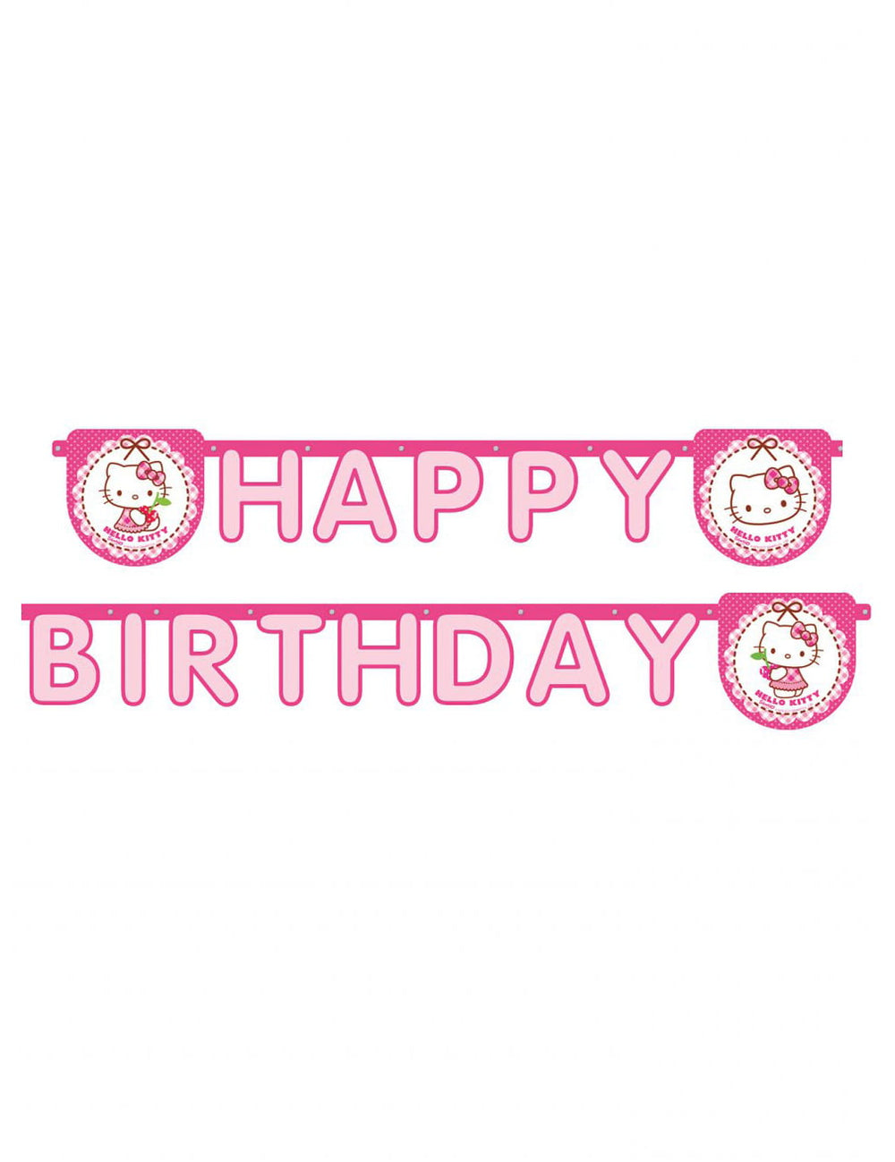 Guirlande Happy Birthday Hello Kitty pour enfant rose