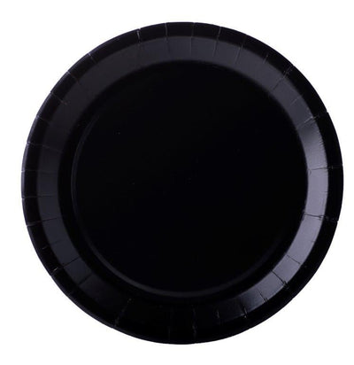 Assiettes en carton noir sans plastique