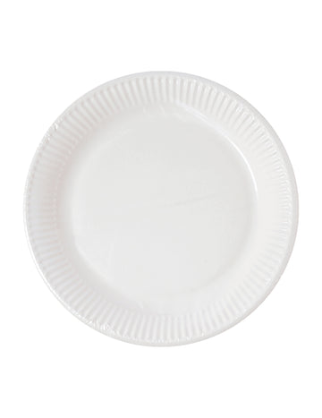 10 belih domačih kompostabilnih kartonskih krožnikov 23 cm za zabavo