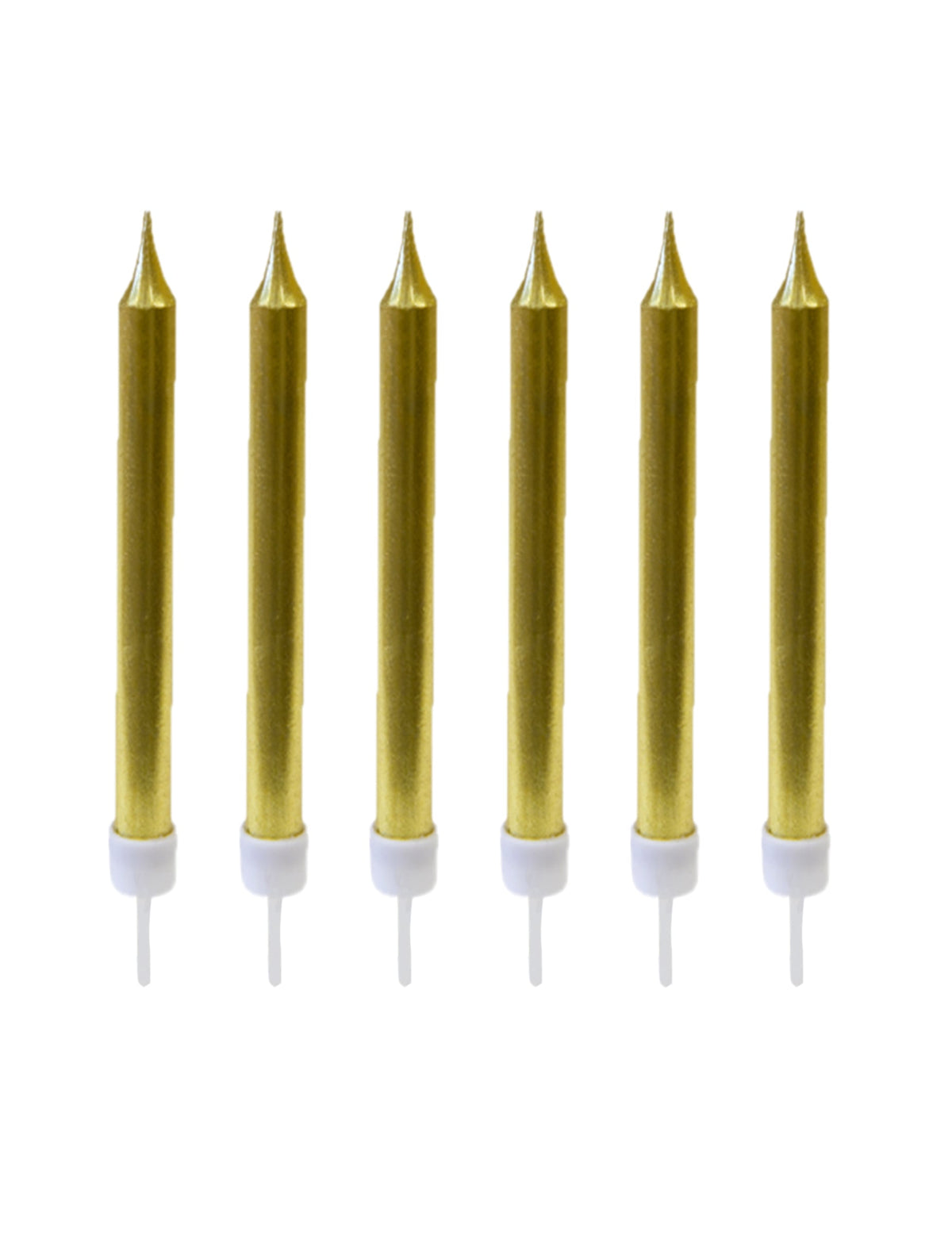 Bougies d'anniversaire dorées métallisées