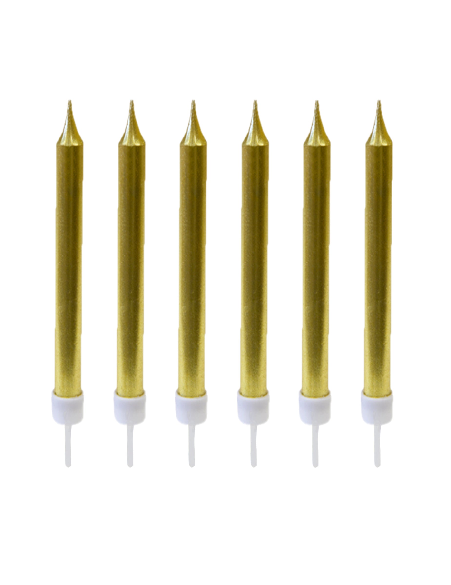 Bougies d'anniversaire dorées métallisées