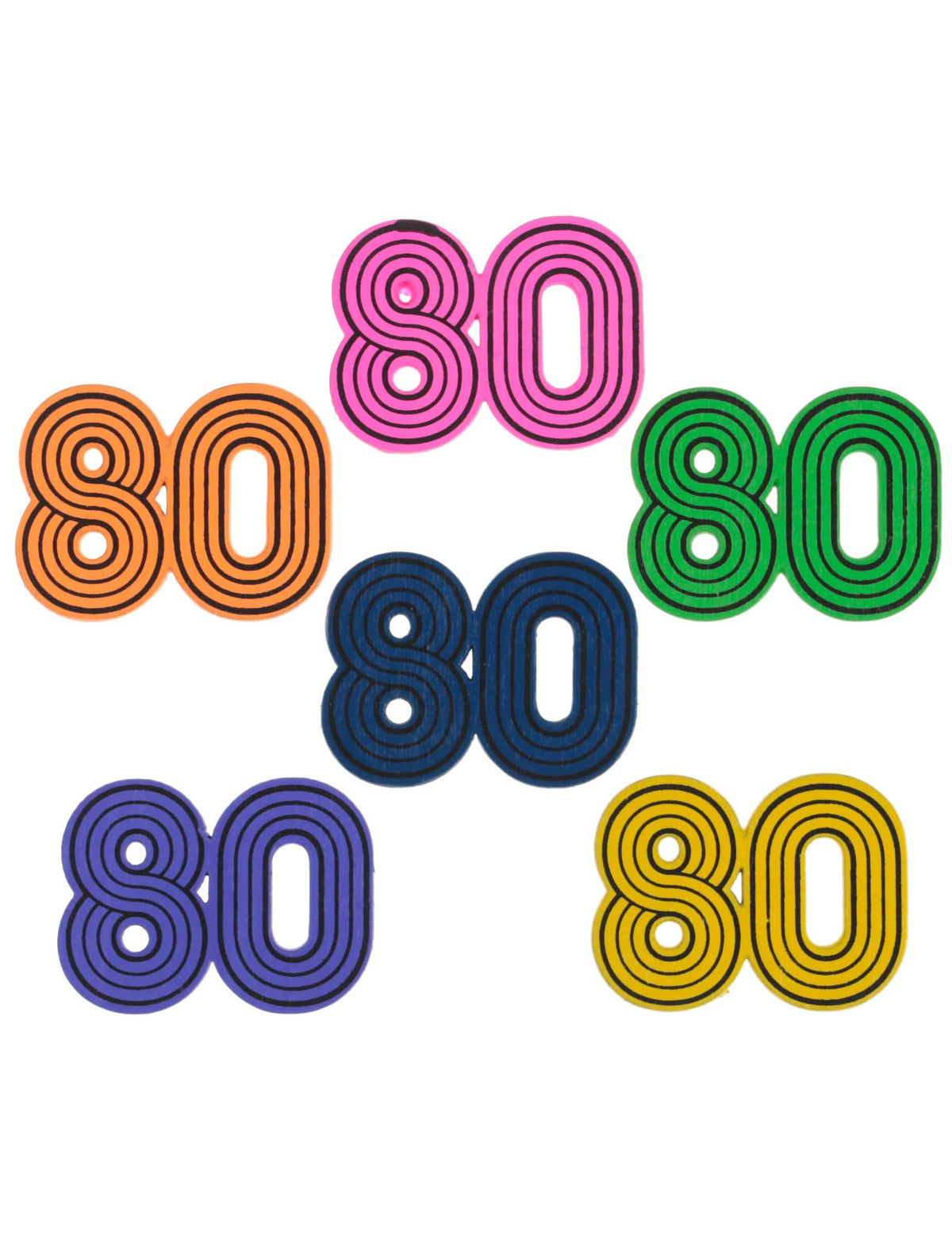 leseni konfeti za mizo iz 80. let večbarvni fluorescentni